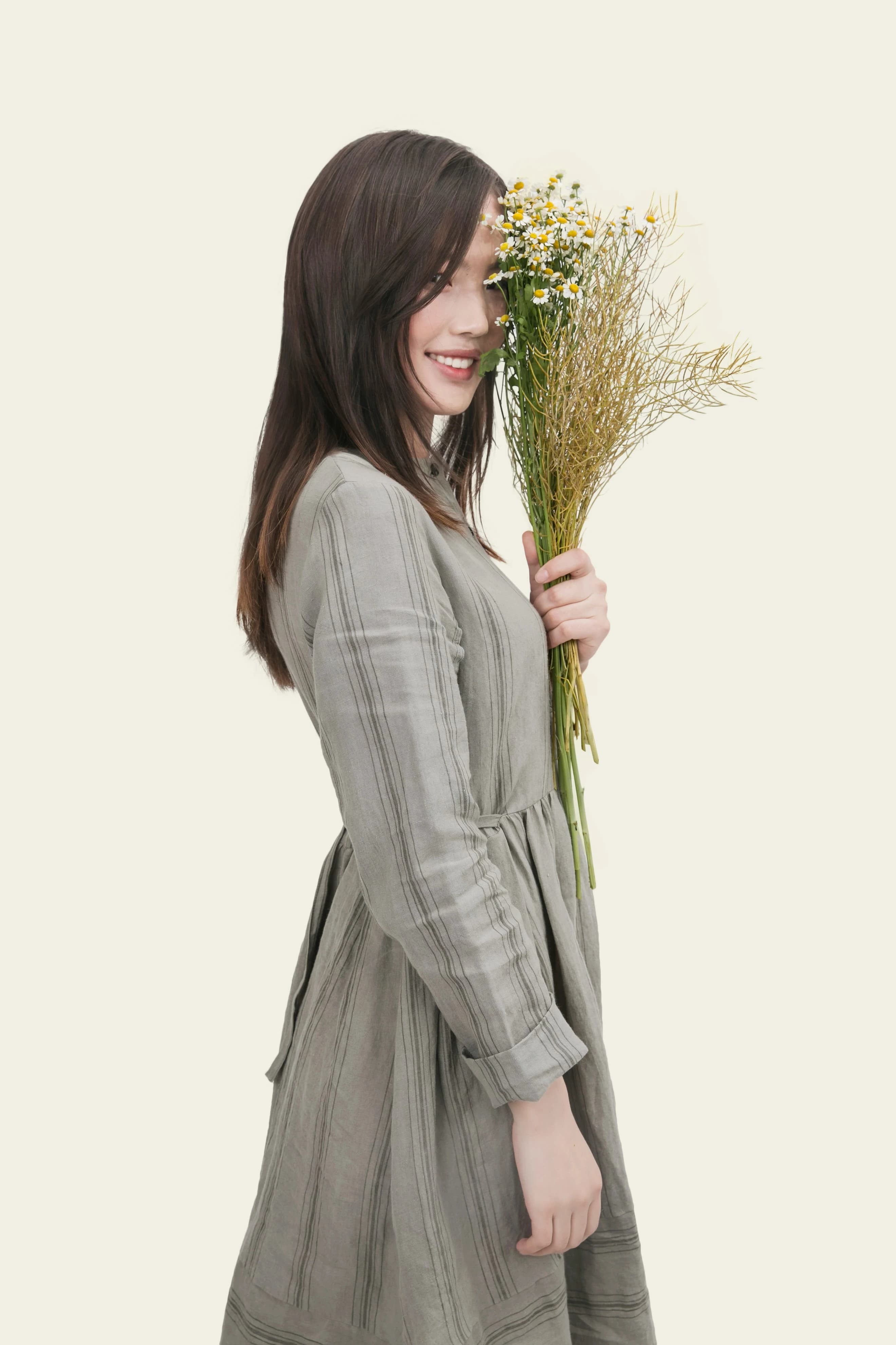 Linen wrap dress